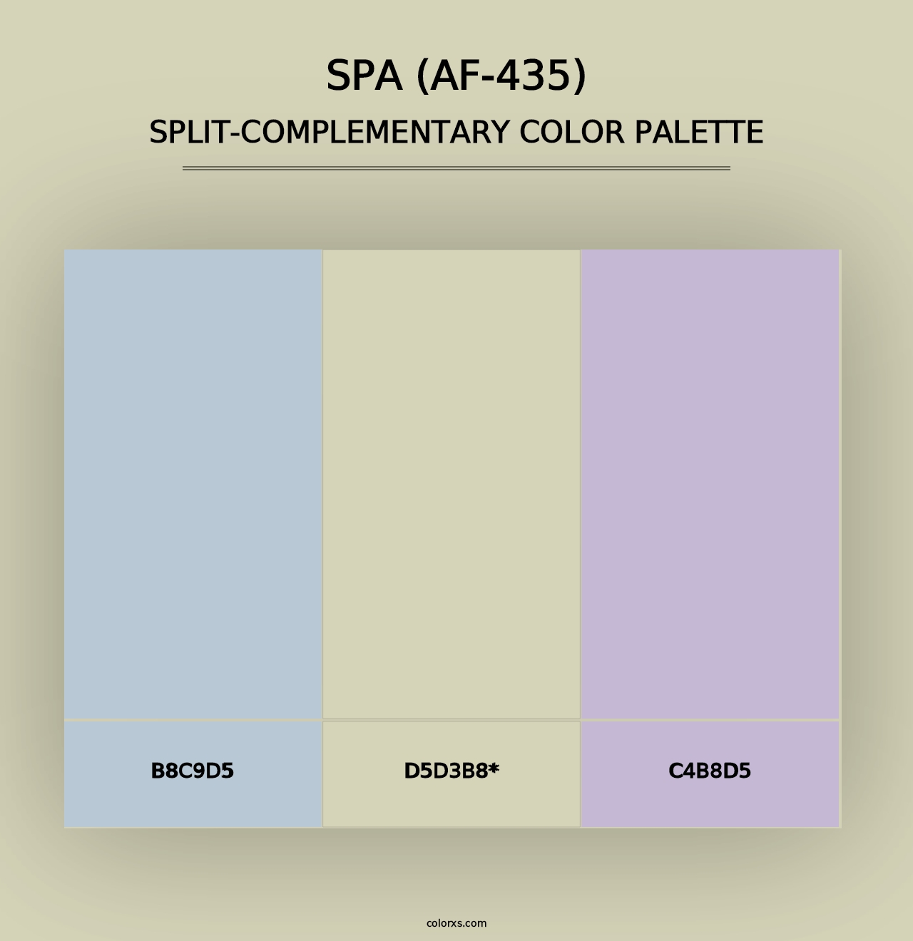 Spa (AF-435) - Split-Complementary Color Palette