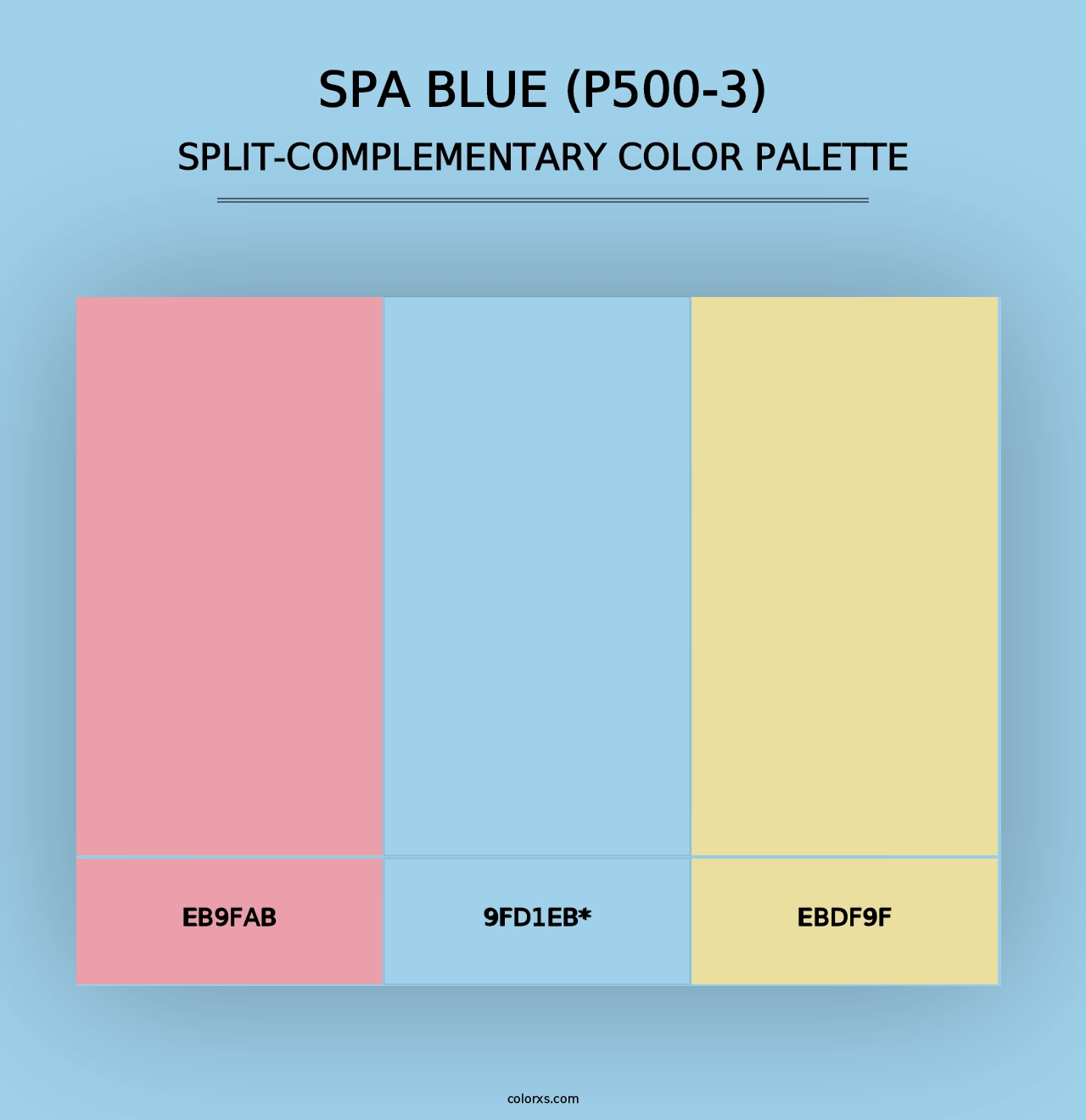 Spa Blue (P500-3) - Split-Complementary Color Palette