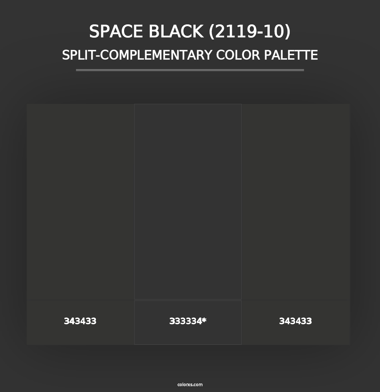 Space Black (2119-10) - Split-Complementary Color Palette