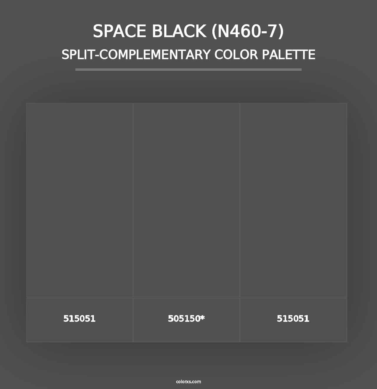 Space Black (N460-7) - Split-Complementary Color Palette