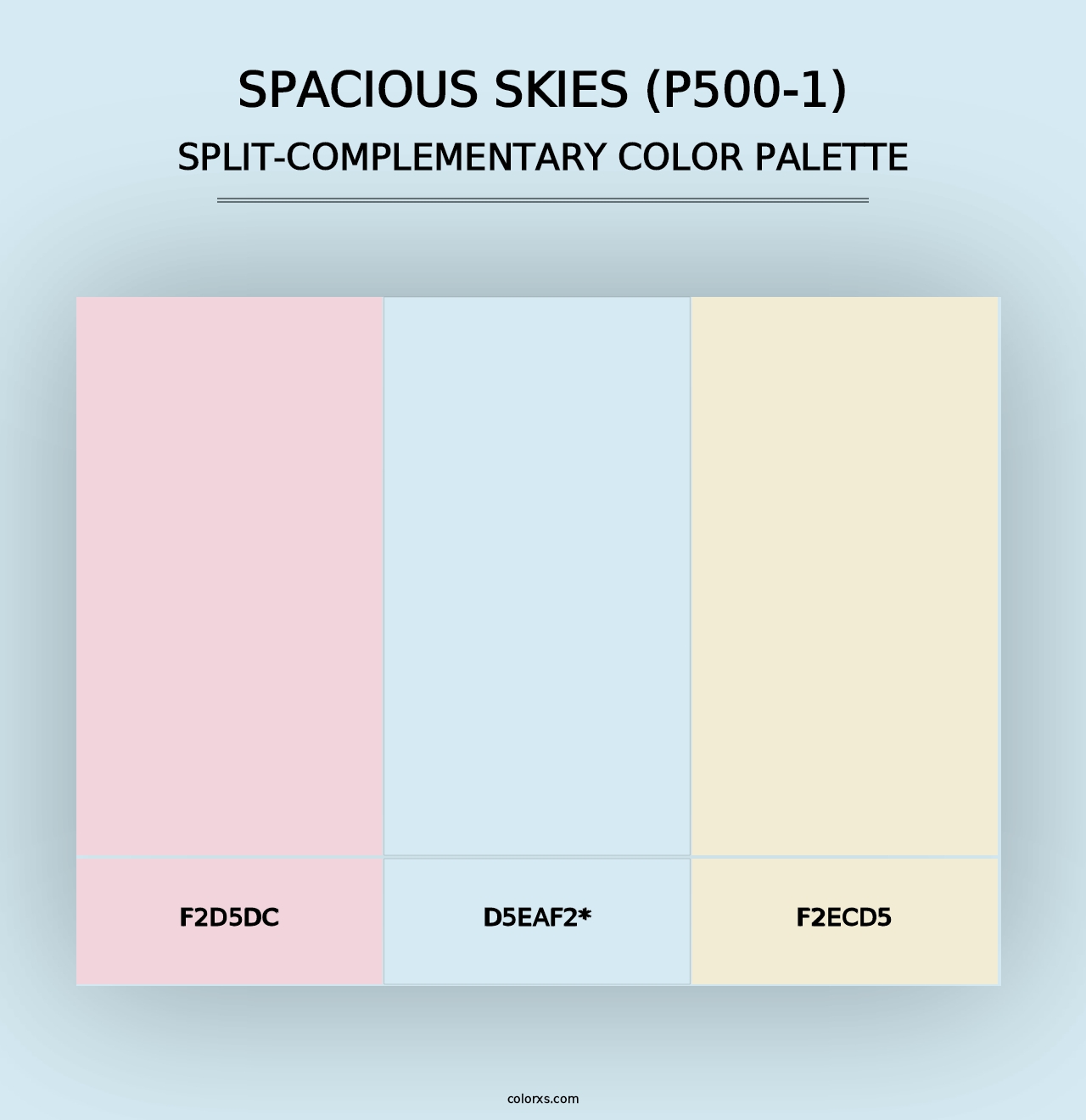 Spacious Skies (P500-1) - Split-Complementary Color Palette