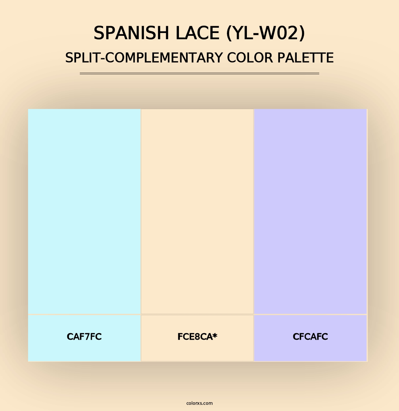 Spanish Lace (YL-W02) - Split-Complementary Color Palette