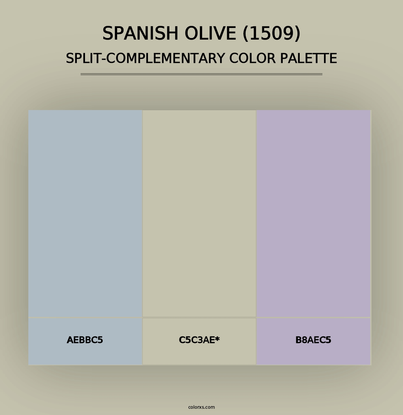 Spanish Olive (1509) - Split-Complementary Color Palette