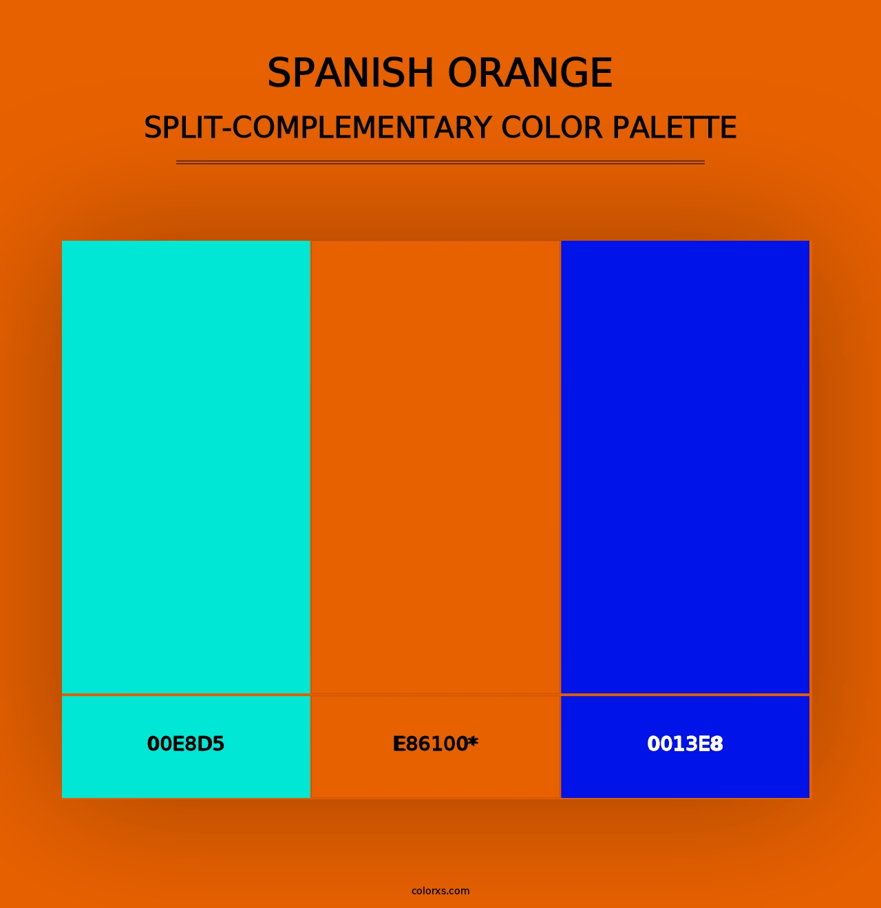 Spanish Orange - Split-Complementary Color Palette