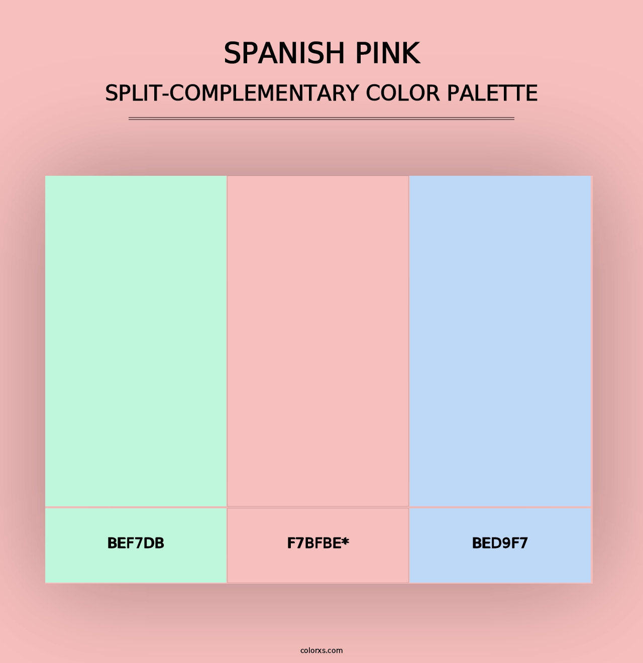 Spanish Pink - Split-Complementary Color Palette