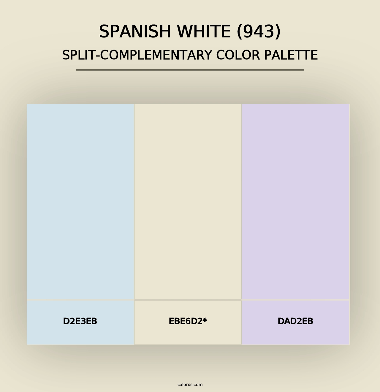 Spanish White (943) - Split-Complementary Color Palette