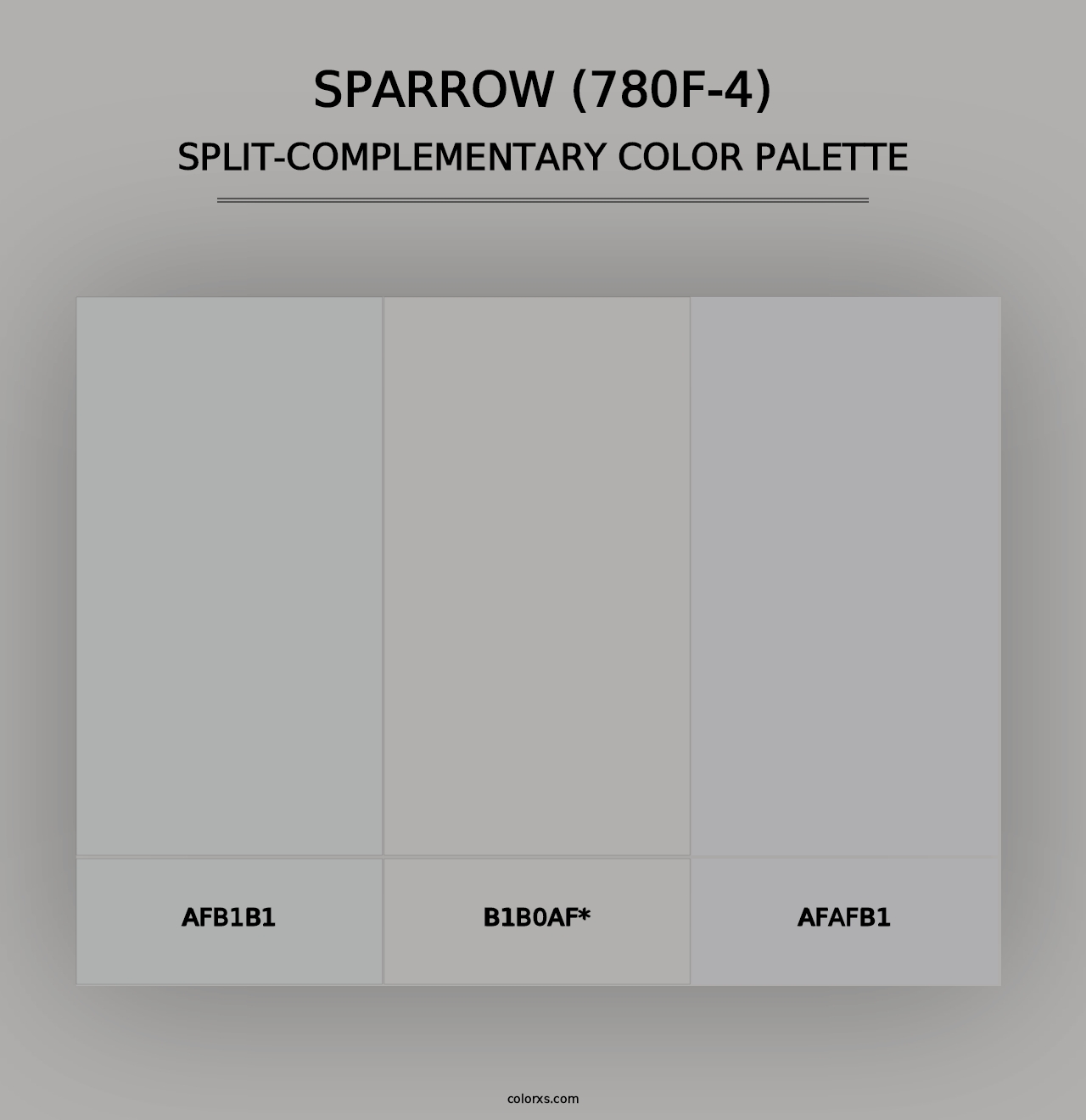 Sparrow (780F-4) - Split-Complementary Color Palette