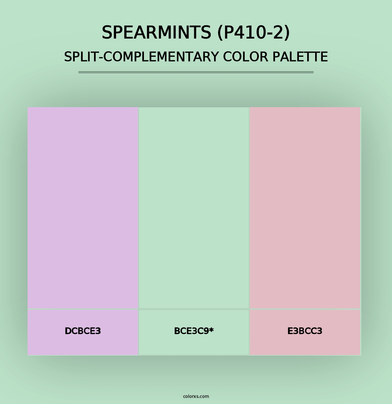 Spearmints (P410-2) - Split-Complementary Color Palette