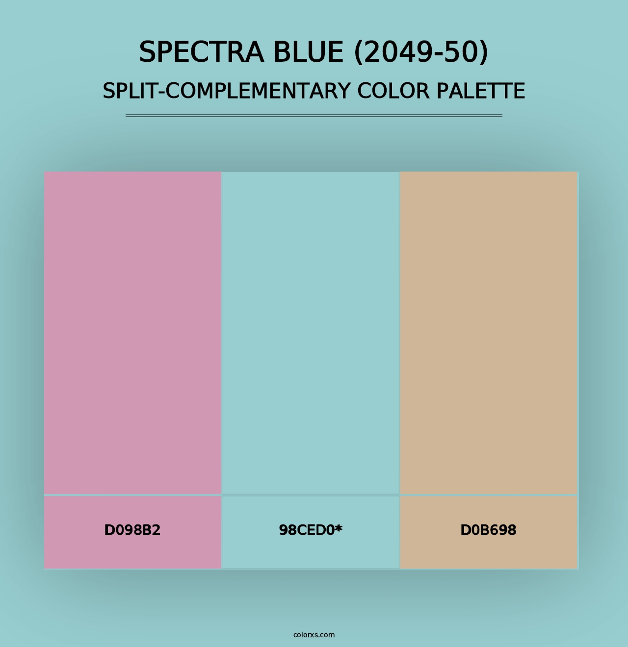 Spectra Blue (2049-50) - Split-Complementary Color Palette