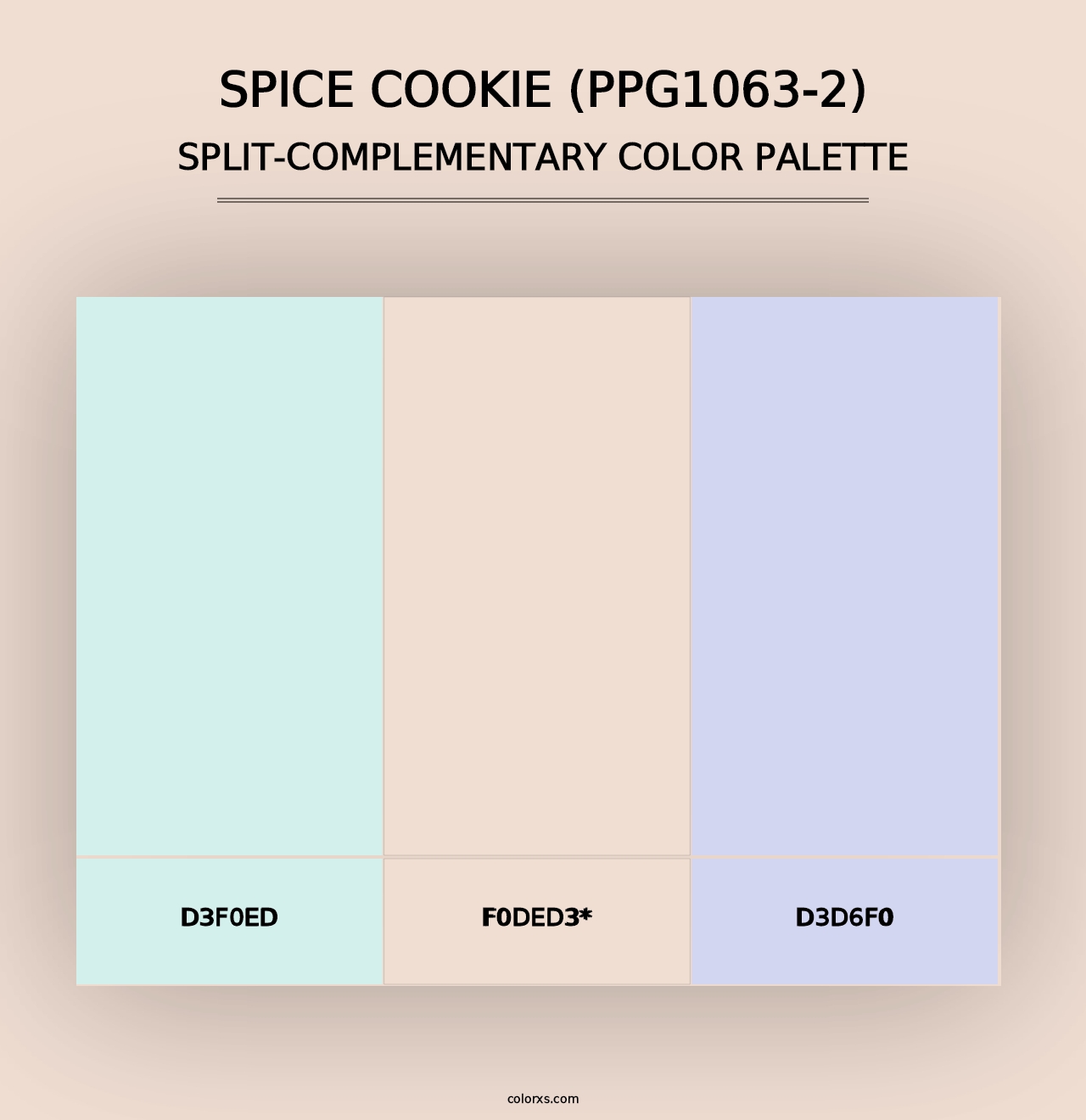 Spice Cookie (PPG1063-2) - Split-Complementary Color Palette