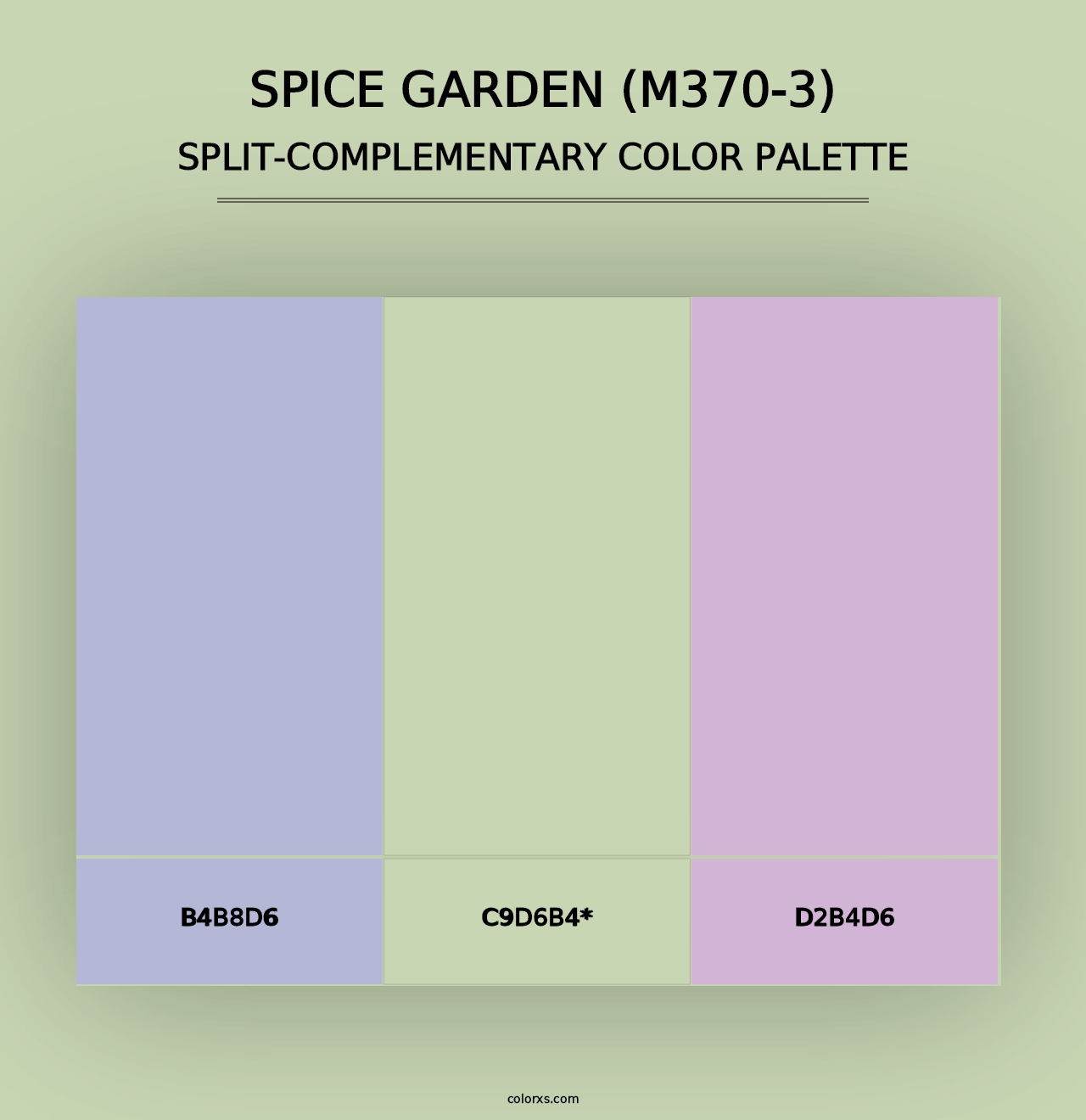 Spice Garden (M370-3) - Split-Complementary Color Palette