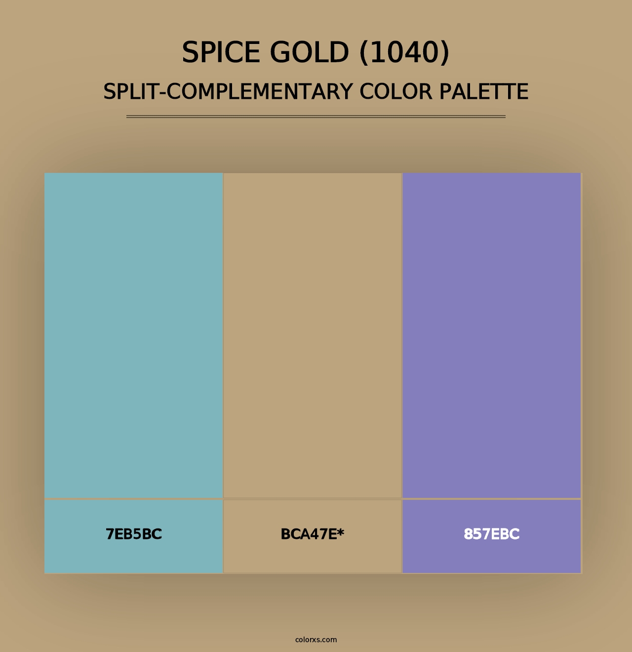 Spice Gold (1040) - Split-Complementary Color Palette