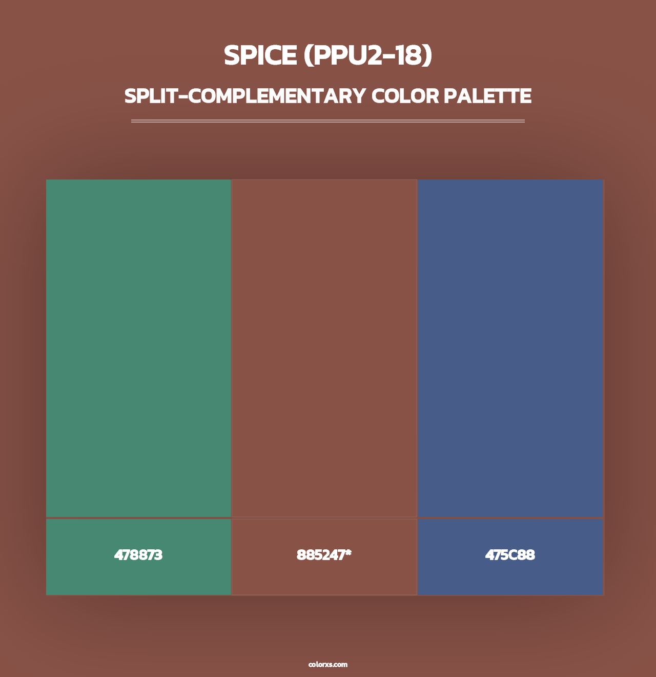 Spice (PPU2-18) - Split-Complementary Color Palette