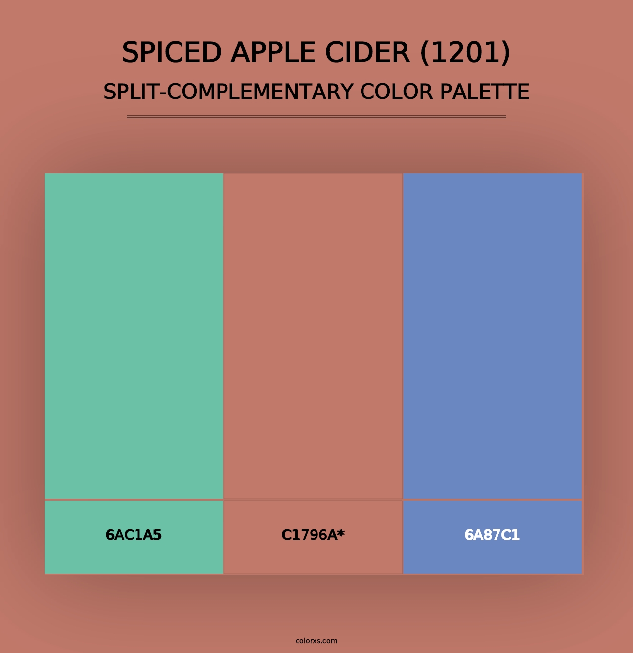 Spiced Apple Cider (1201) - Split-Complementary Color Palette