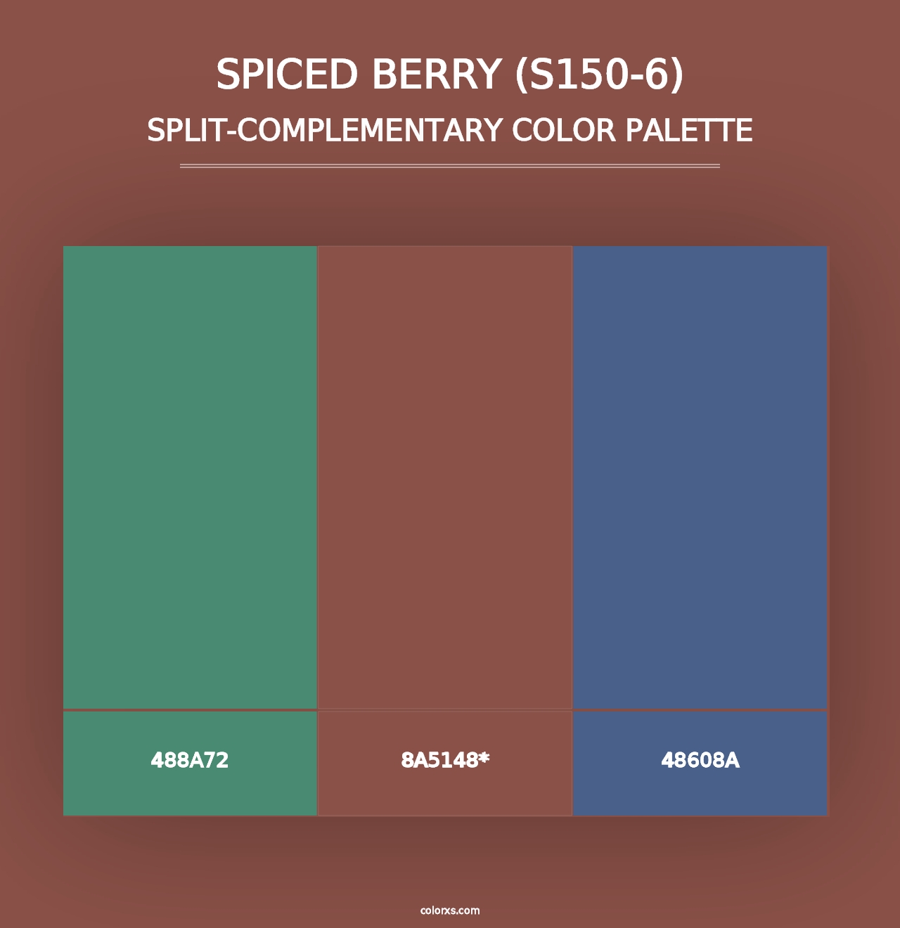 Spiced Berry (S150-6) - Split-Complementary Color Palette