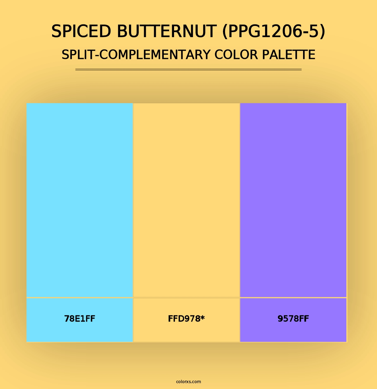 Spiced Butternut (PPG1206-5) - Split-Complementary Color Palette