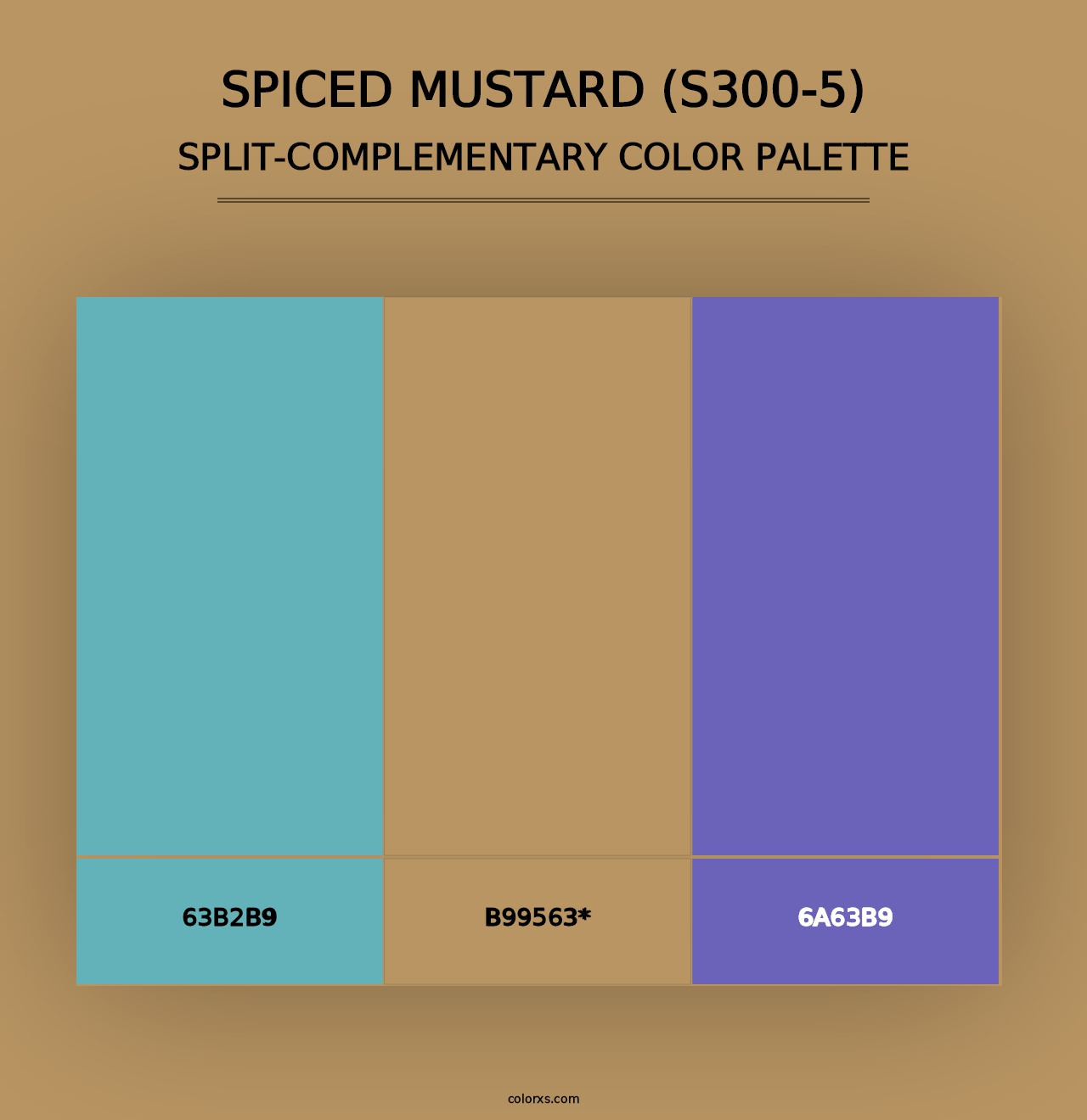 Spiced Mustard (S300-5) - Split-Complementary Color Palette