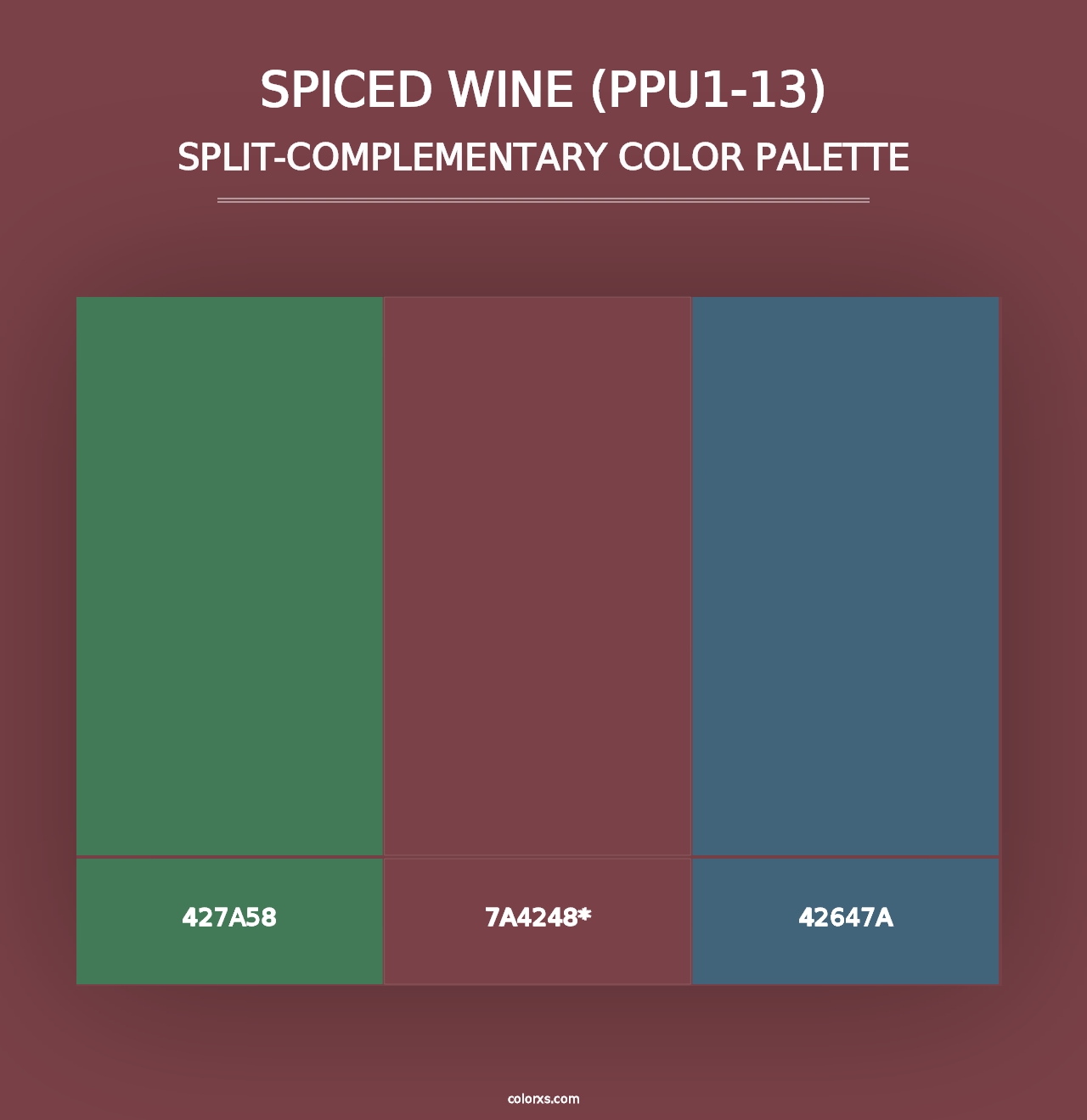 Spiced Wine (PPU1-13) - Split-Complementary Color Palette