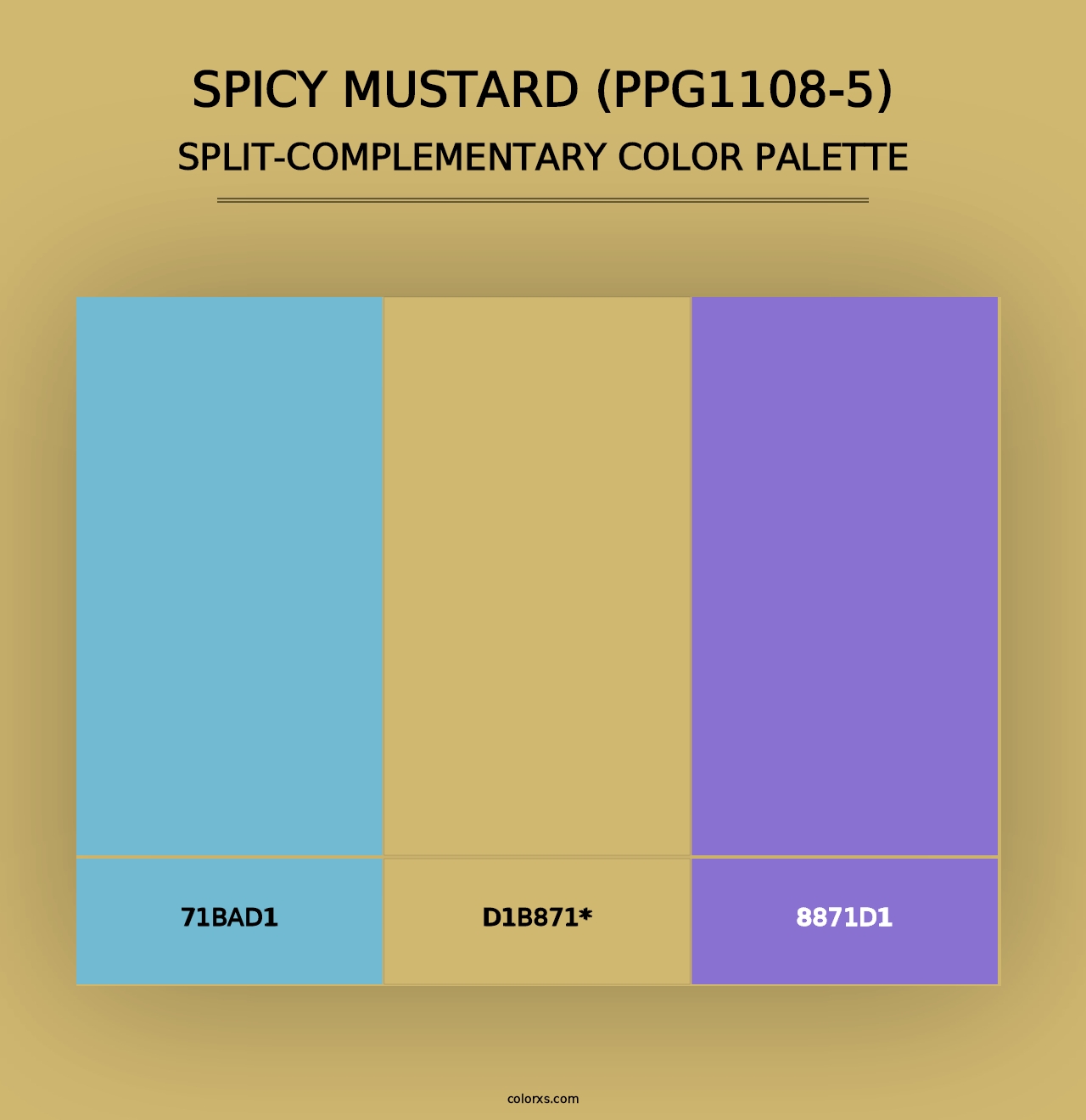 Spicy Mustard (PPG1108-5) - Split-Complementary Color Palette