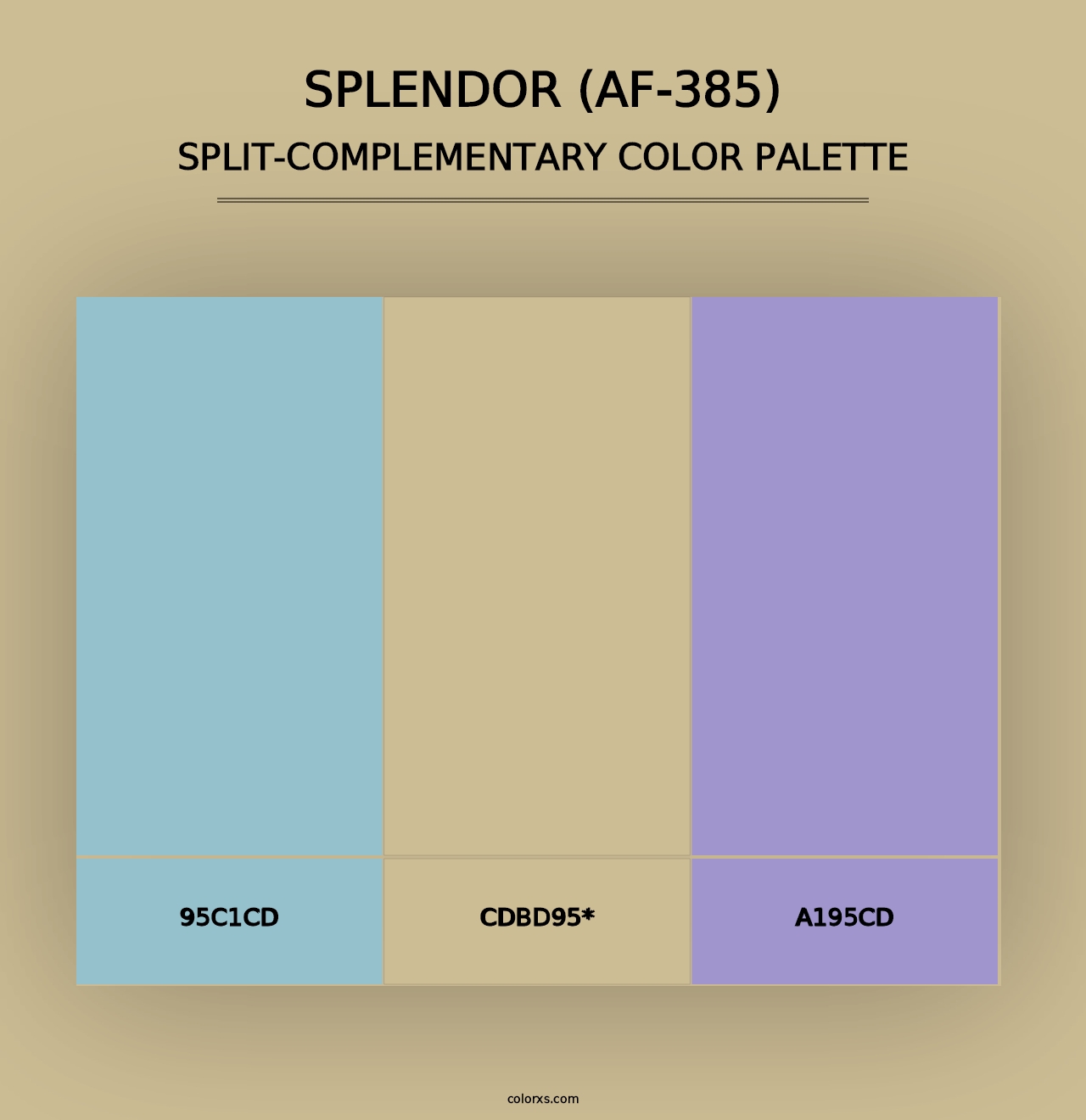 Splendor (AF-385) - Split-Complementary Color Palette