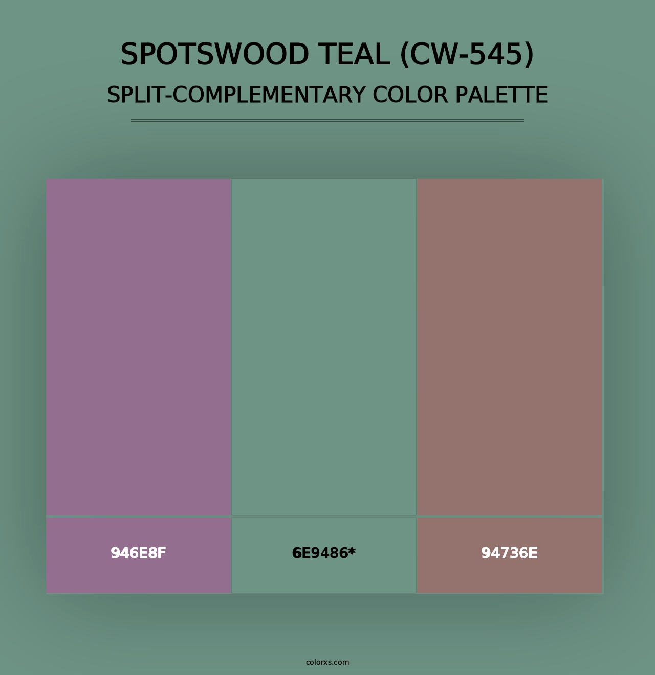 Spotswood Teal (CW-545) - Split-Complementary Color Palette