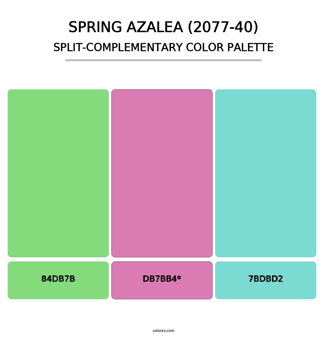 Spring Azalea (2077-40) - Split-Complementary Color Palette