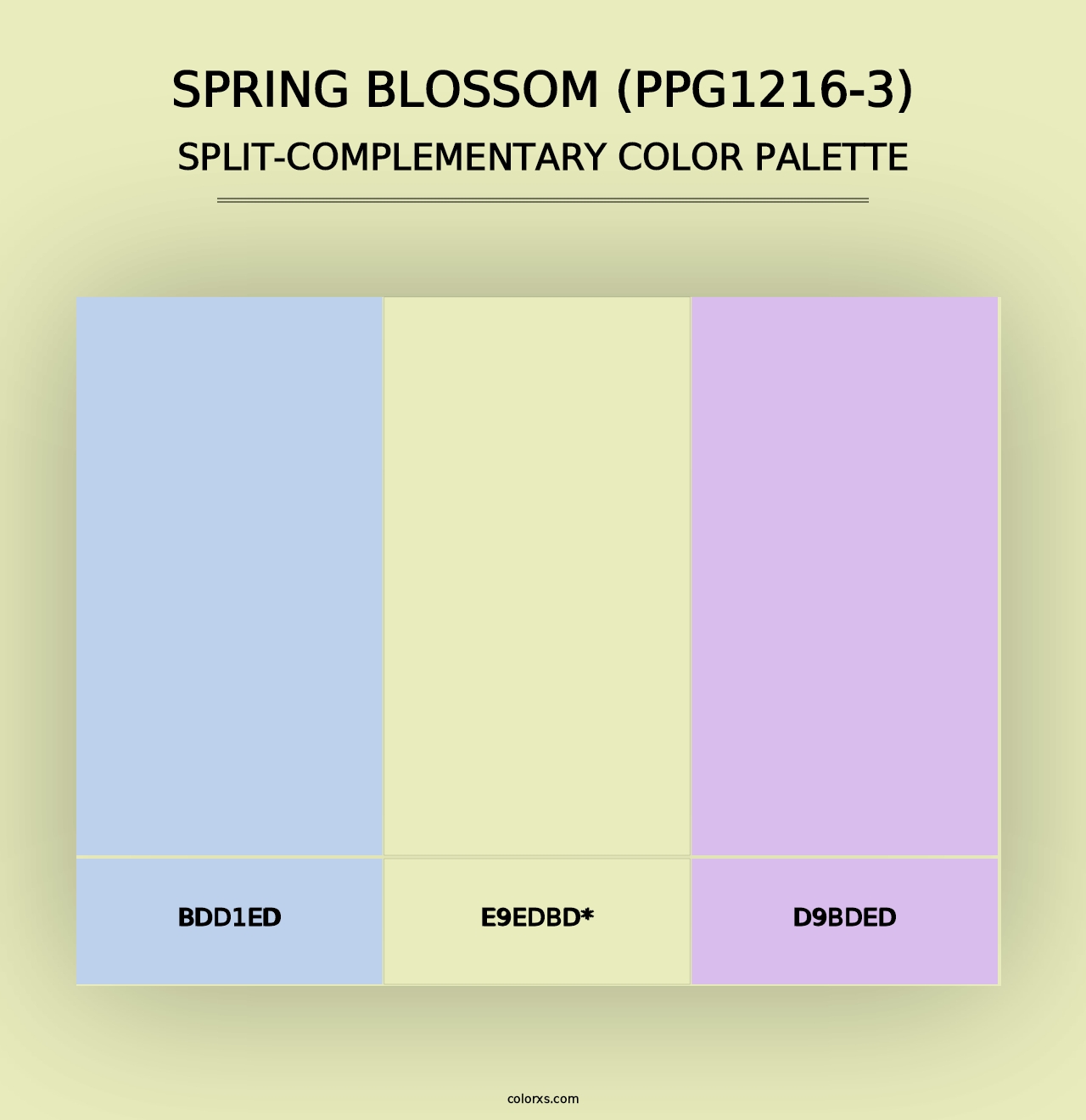 Spring Blossom (PPG1216-3) - Split-Complementary Color Palette