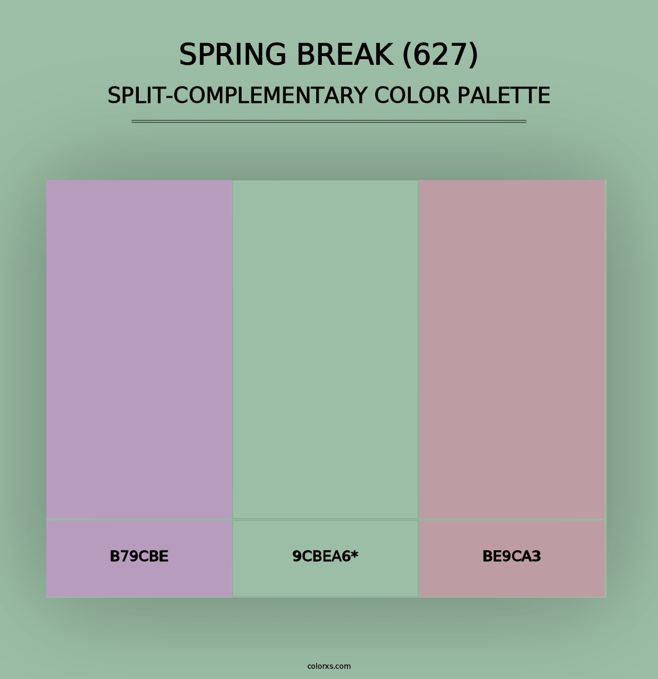 Spring Break (627) - Split-Complementary Color Palette