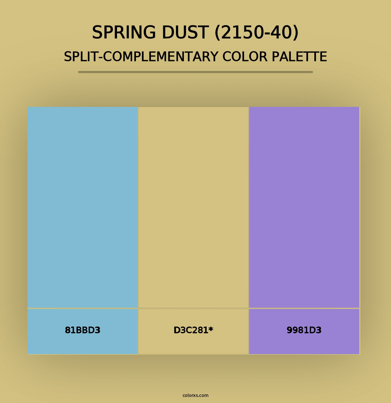 Spring Dust (2150-40) - Split-Complementary Color Palette