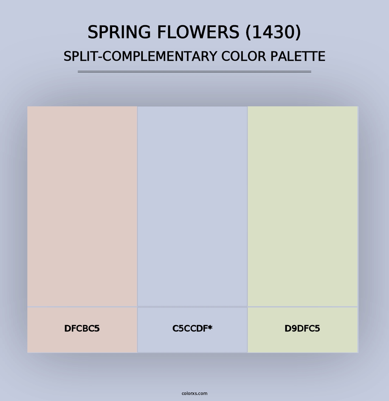 Spring Flowers (1430) - Split-Complementary Color Palette