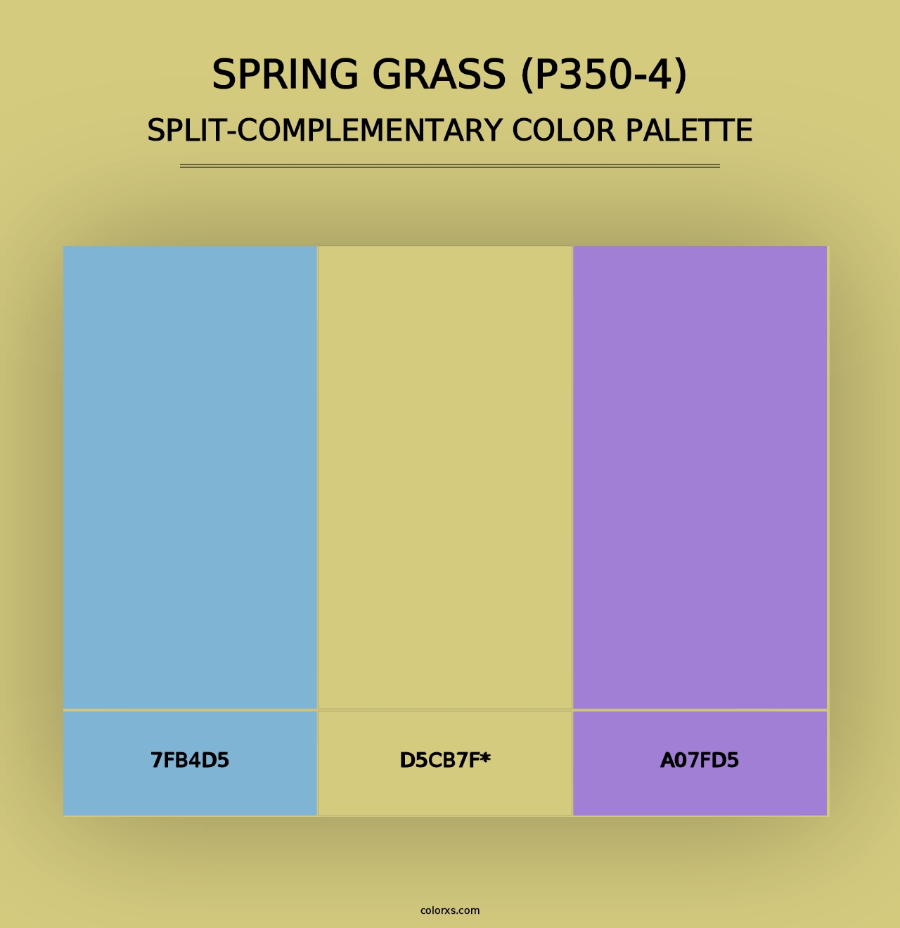 Spring Grass (P350-4) - Split-Complementary Color Palette