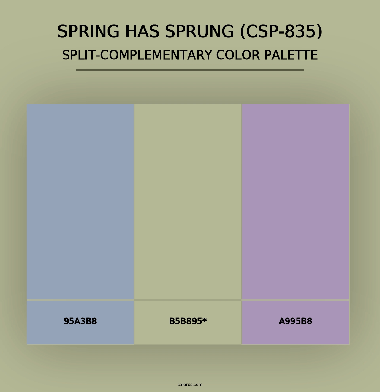 Spring has Sprung (CSP-835) - Split-Complementary Color Palette