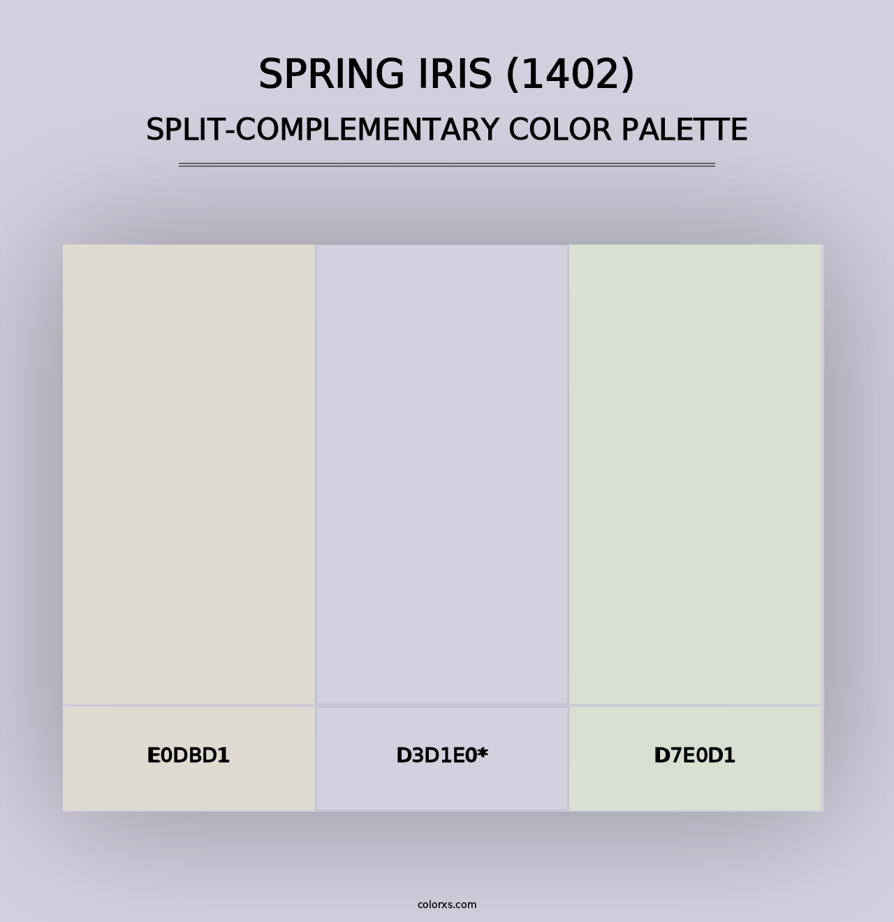 Spring Iris (1402) - Split-Complementary Color Palette