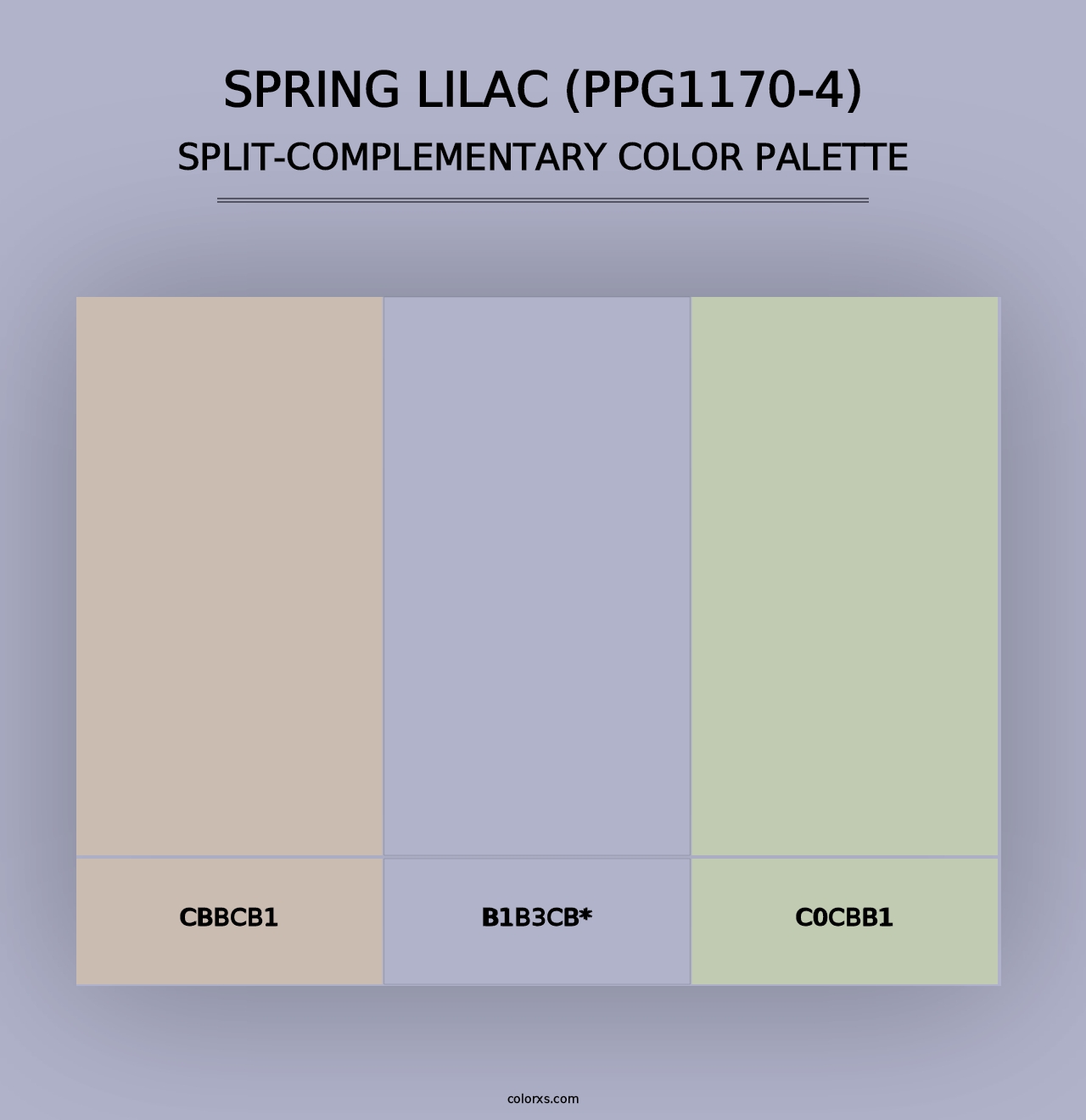 Spring Lilac (PPG1170-4) - Split-Complementary Color Palette