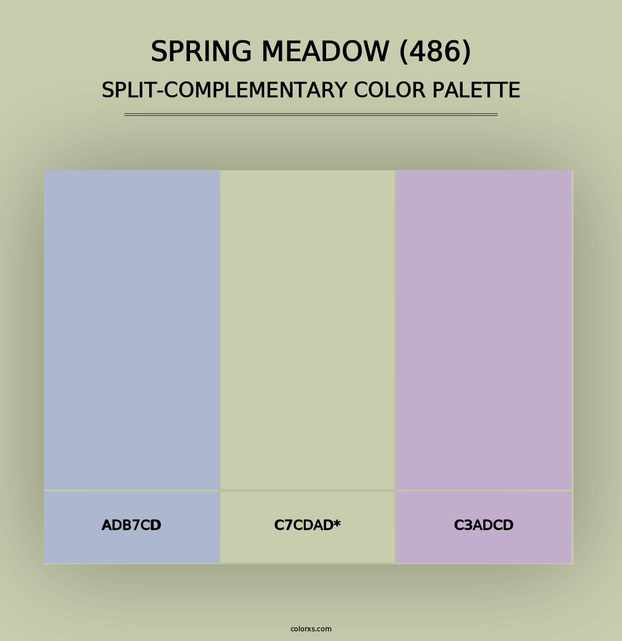 Spring Meadow (486) - Split-Complementary Color Palette