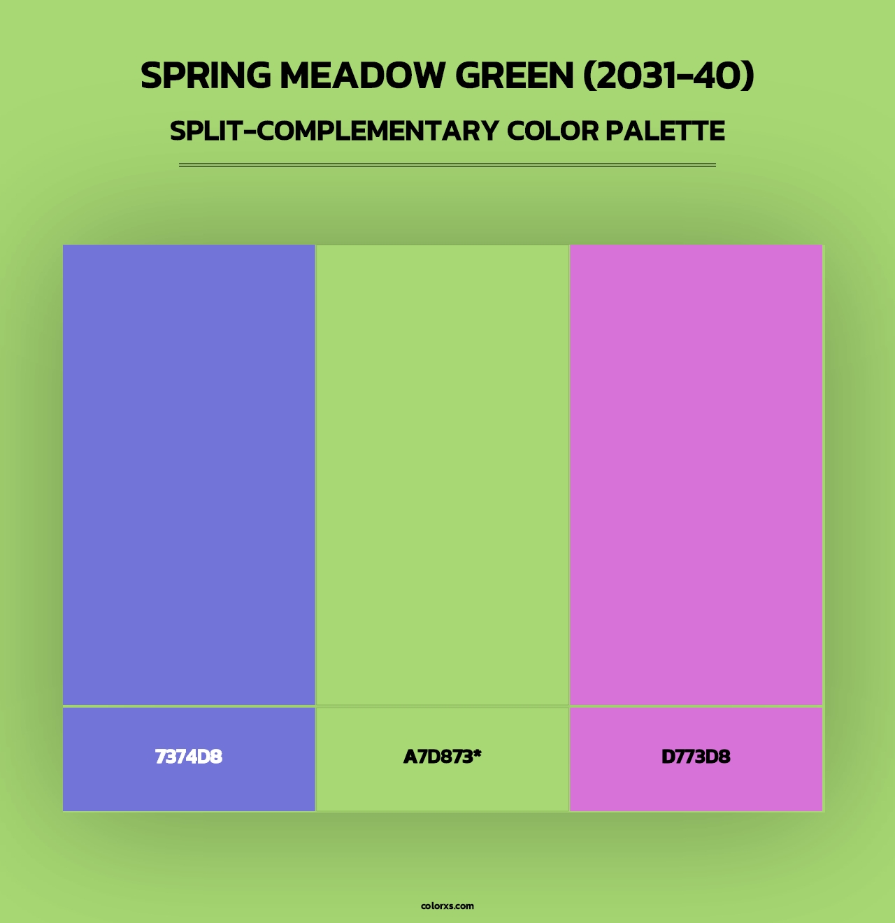 Spring Meadow Green (2031-40) - Split-Complementary Color Palette