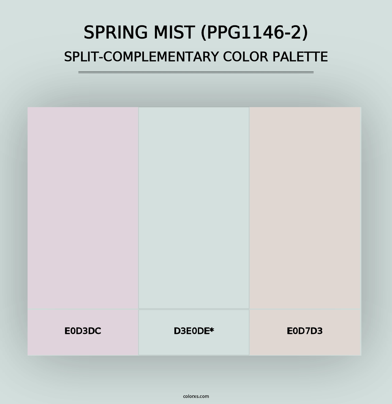 Spring Mist (PPG1146-2) - Split-Complementary Color Palette