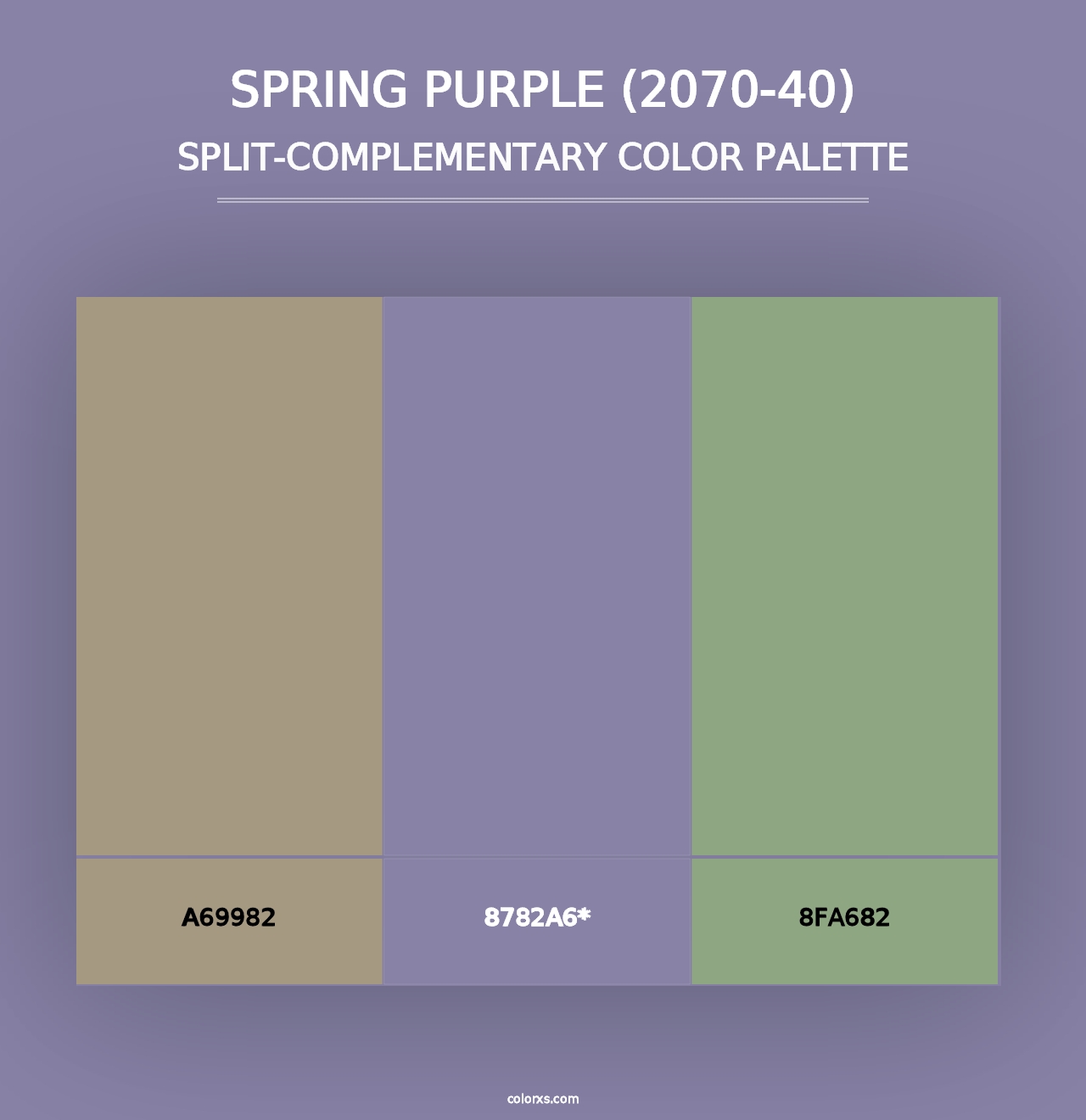 Spring Purple (2070-40) - Split-Complementary Color Palette