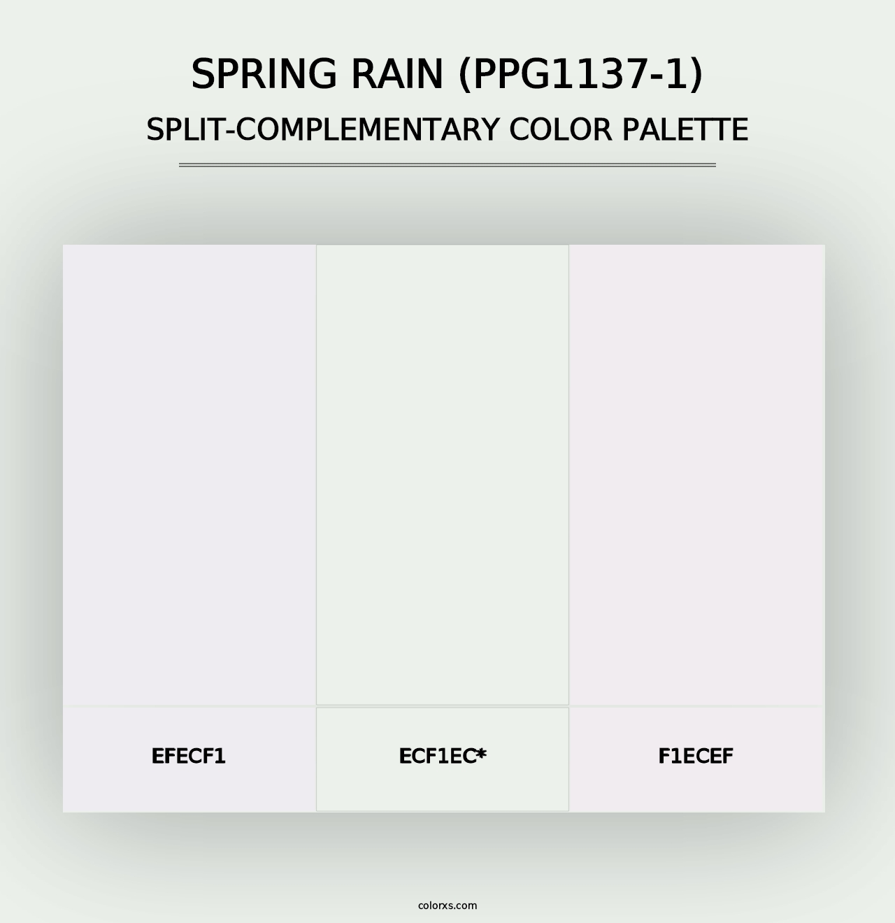 Spring Rain (PPG1137-1) - Split-Complementary Color Palette