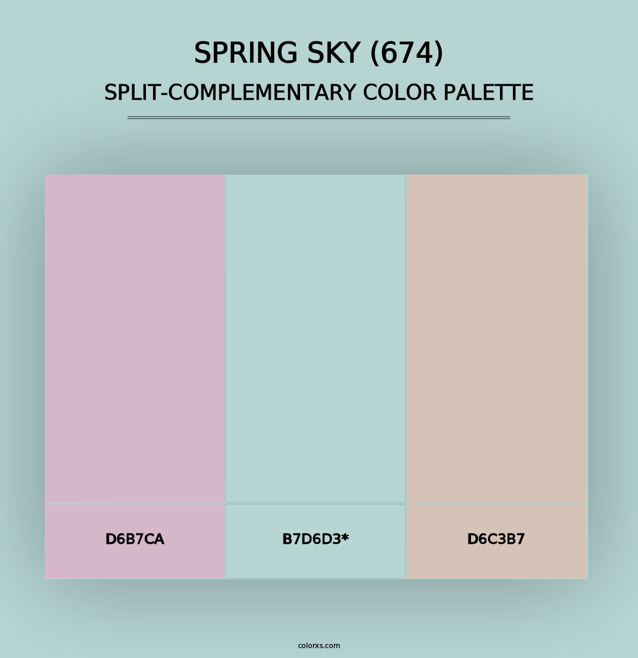 Spring Sky (674) - Split-Complementary Color Palette