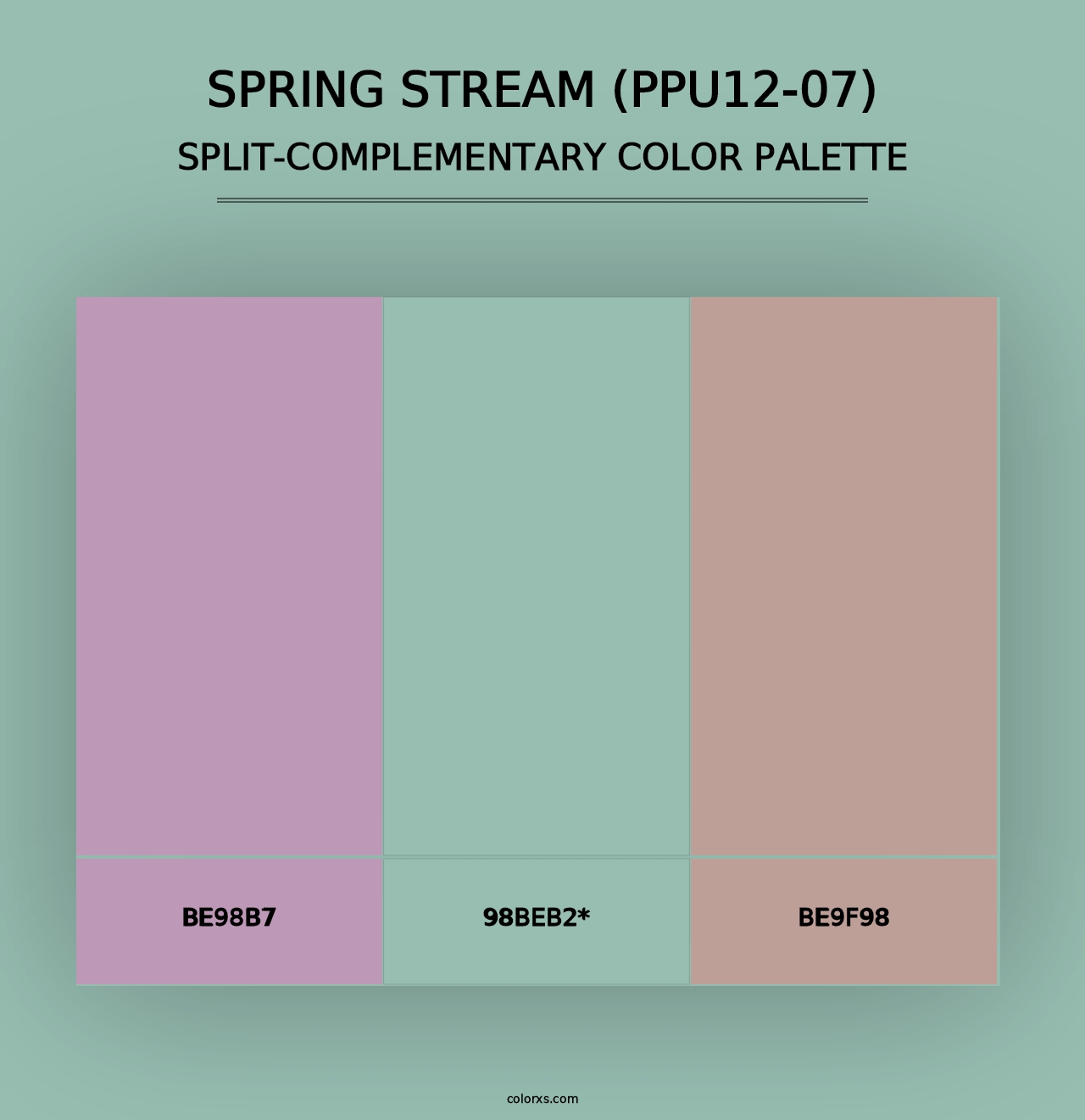 Spring Stream (PPU12-07) - Split-Complementary Color Palette