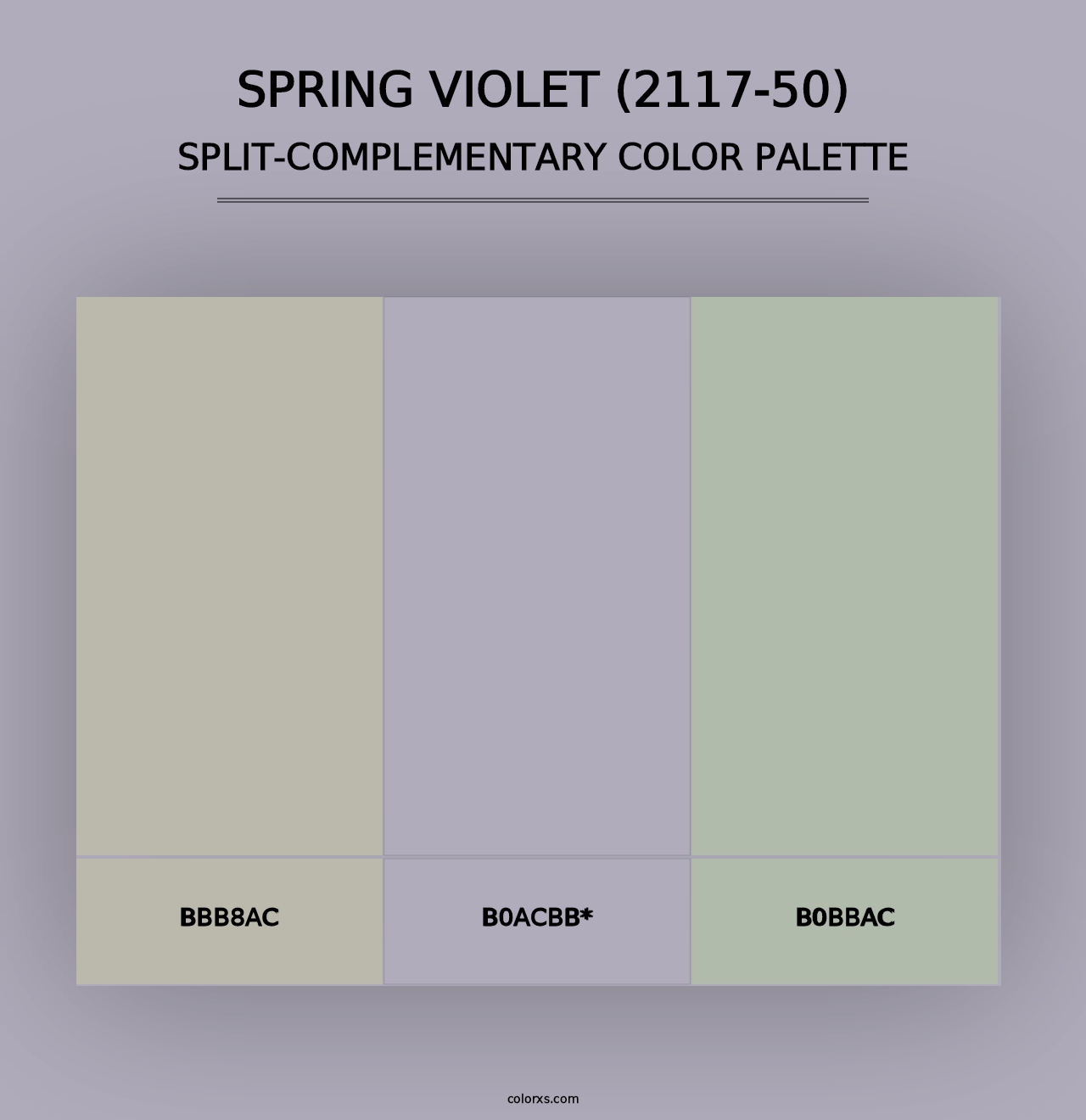 Spring Violet (2117-50) - Split-Complementary Color Palette