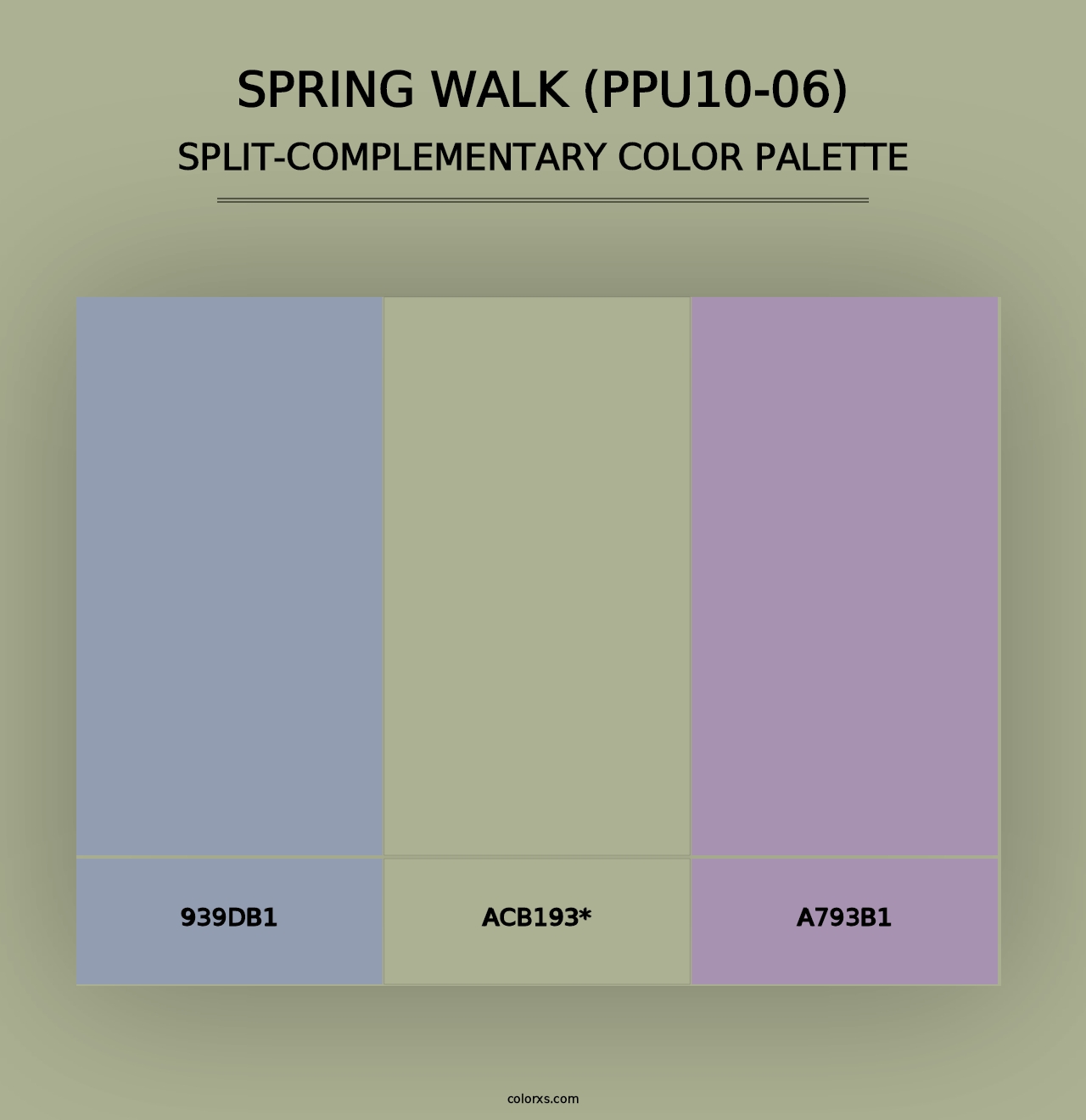 Spring Walk (PPU10-06) - Split-Complementary Color Palette