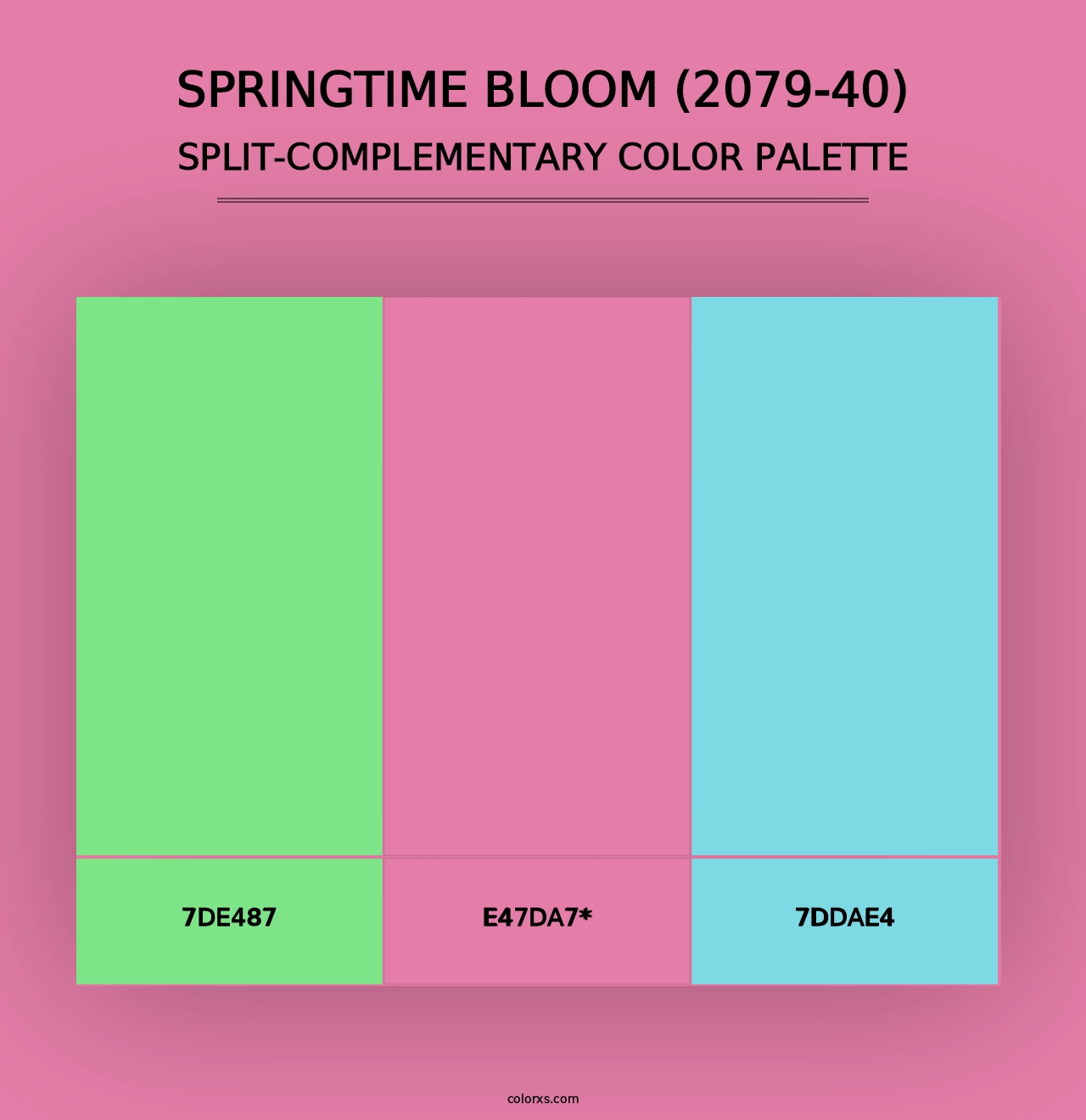 Springtime Bloom (2079-40) - Split-Complementary Color Palette