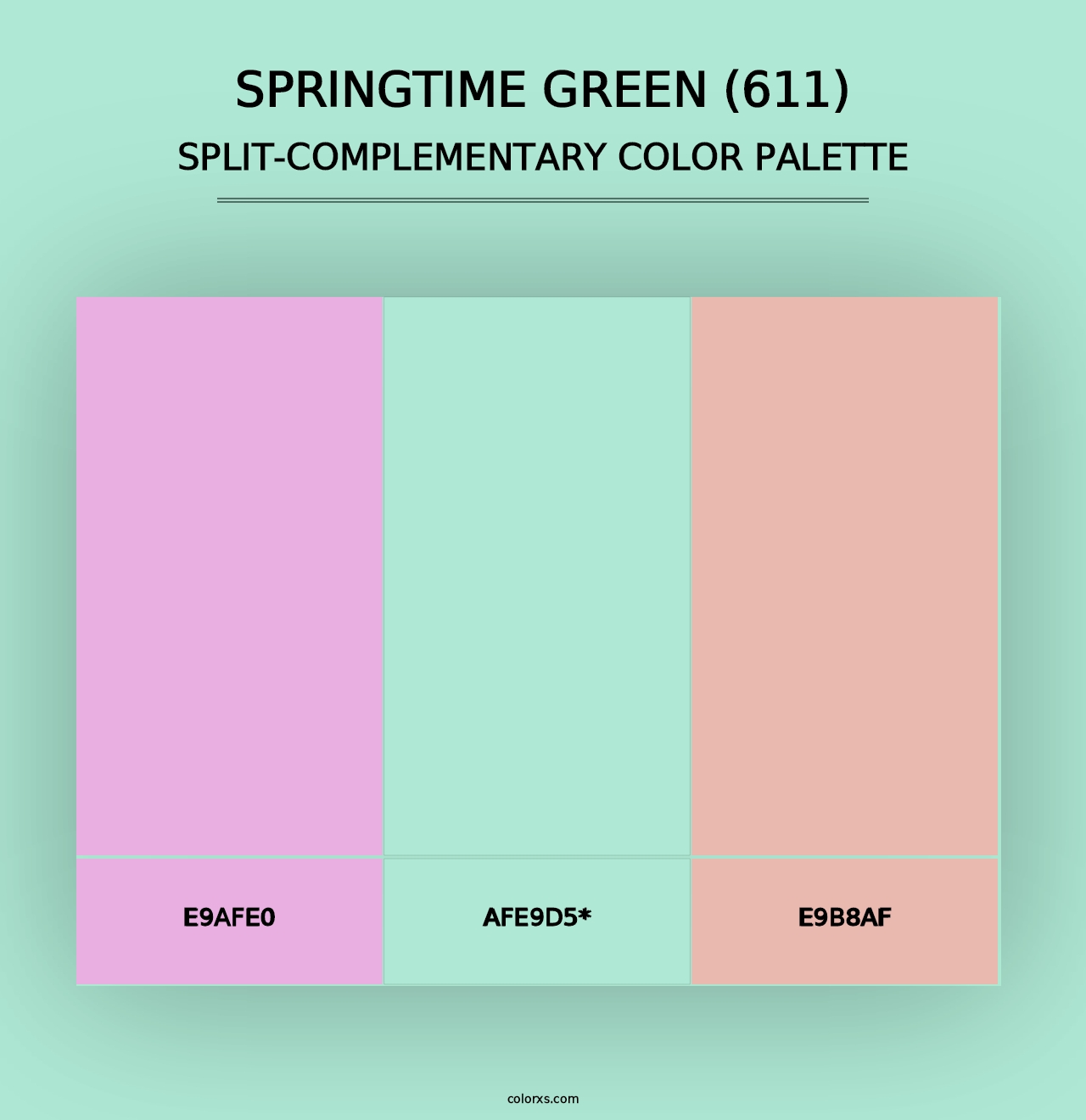 Springtime Green (611) - Split-Complementary Color Palette