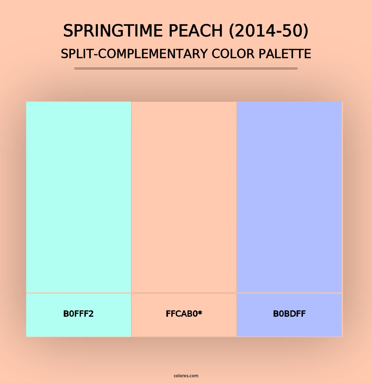 Springtime Peach (2014-50) - Split-Complementary Color Palette