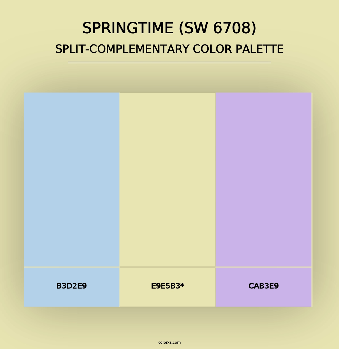 Springtime (SW 6708) - Split-Complementary Color Palette