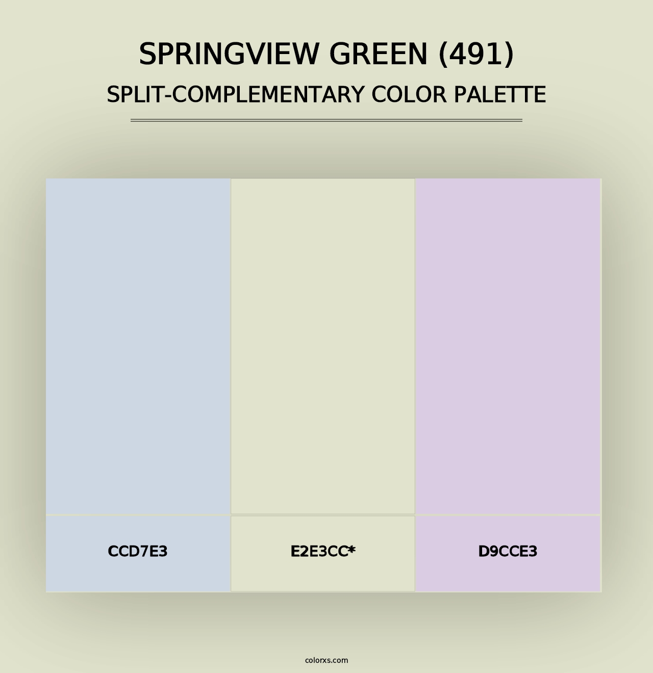 Springview Green (491) - Split-Complementary Color Palette