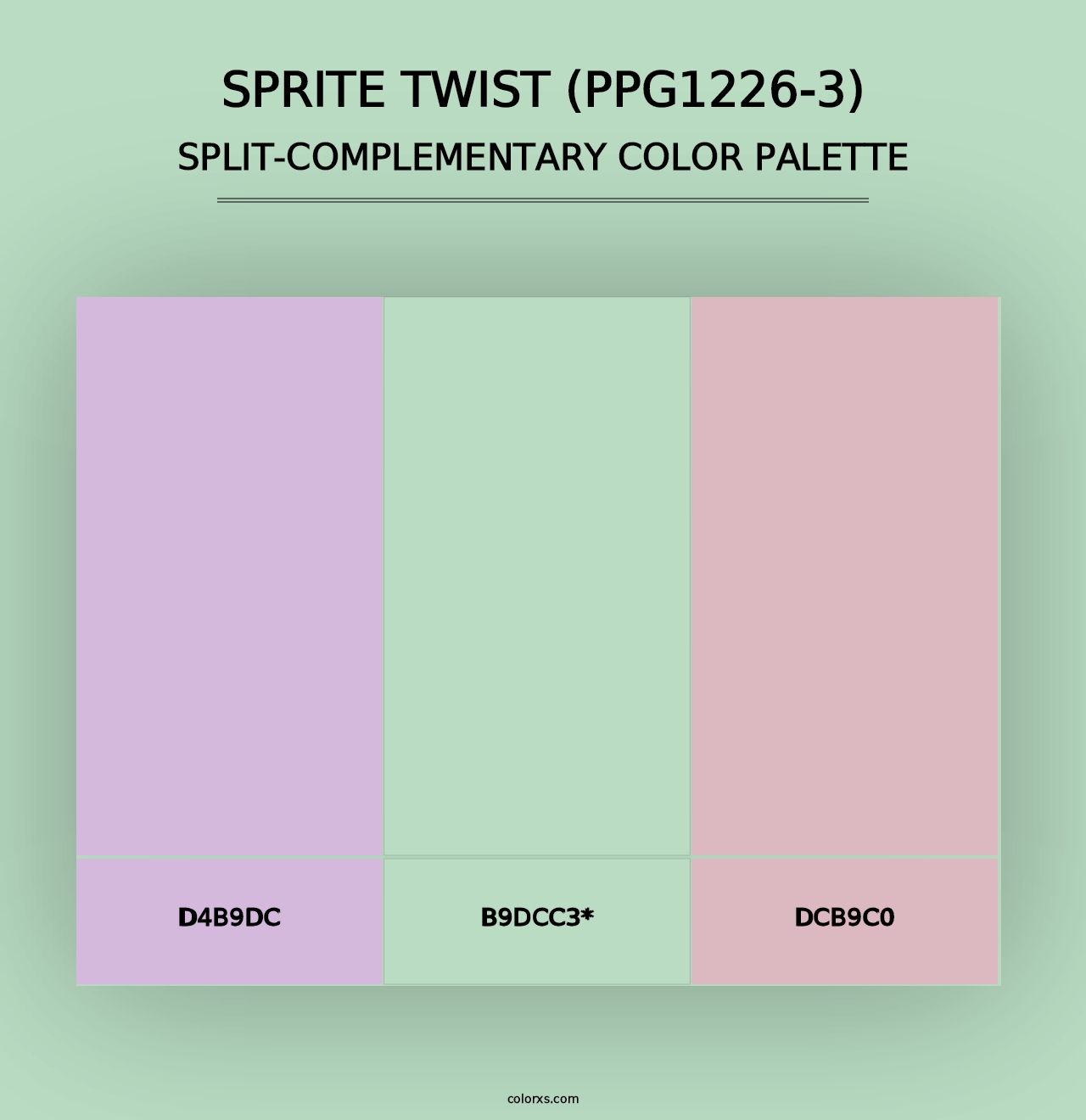 Sprite Twist (PPG1226-3) - Split-Complementary Color Palette