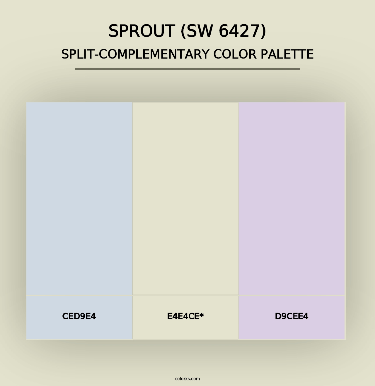 Sprout (SW 6427) - Split-Complementary Color Palette